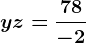 y+z=\frac78-2