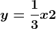 y=\frac13x+2