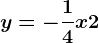 y=-\frac14x+2