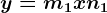 y=m1x+n1