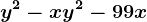 y^2-xy^2-9+9x