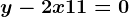 y-2x+11=0