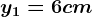y1=6 cm