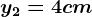 y2=4 cm